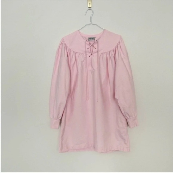 Rachel Comey Maquette Long Sleeve Lace Up Mini Dress Pink - Picture 6 of 12